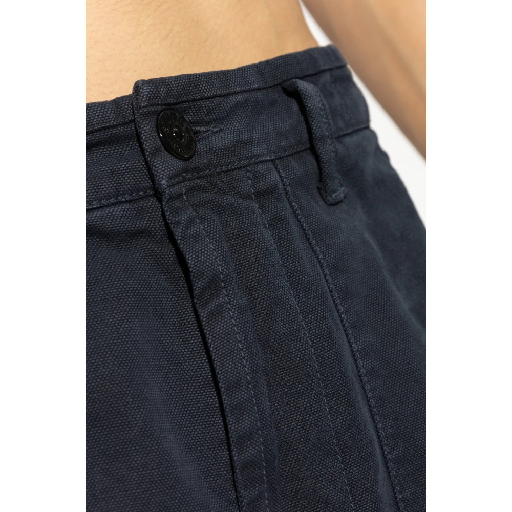 Stone Island Broek met logo Blue Heren