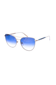 Okulary przeciwsłoneczne o metalowej oprawie, kolor niebiesko-srebrny, ochrona UV