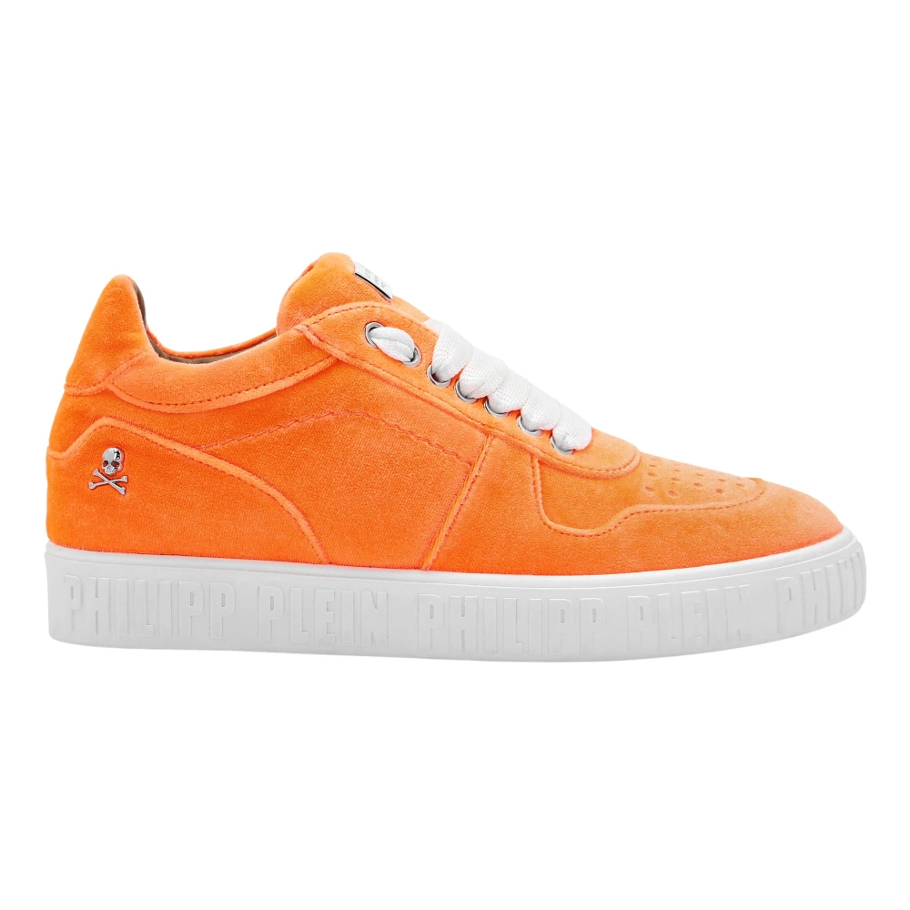 Philipp Plein Velvet Lo-Top Sneakers King Power Dames Schoenen Oranje