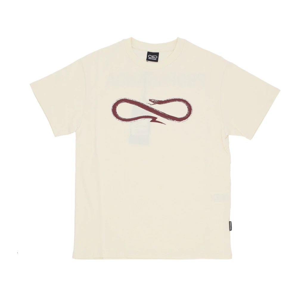 Propaganda Logo Tee Bone Korte Mouw Shirt Beige Heren