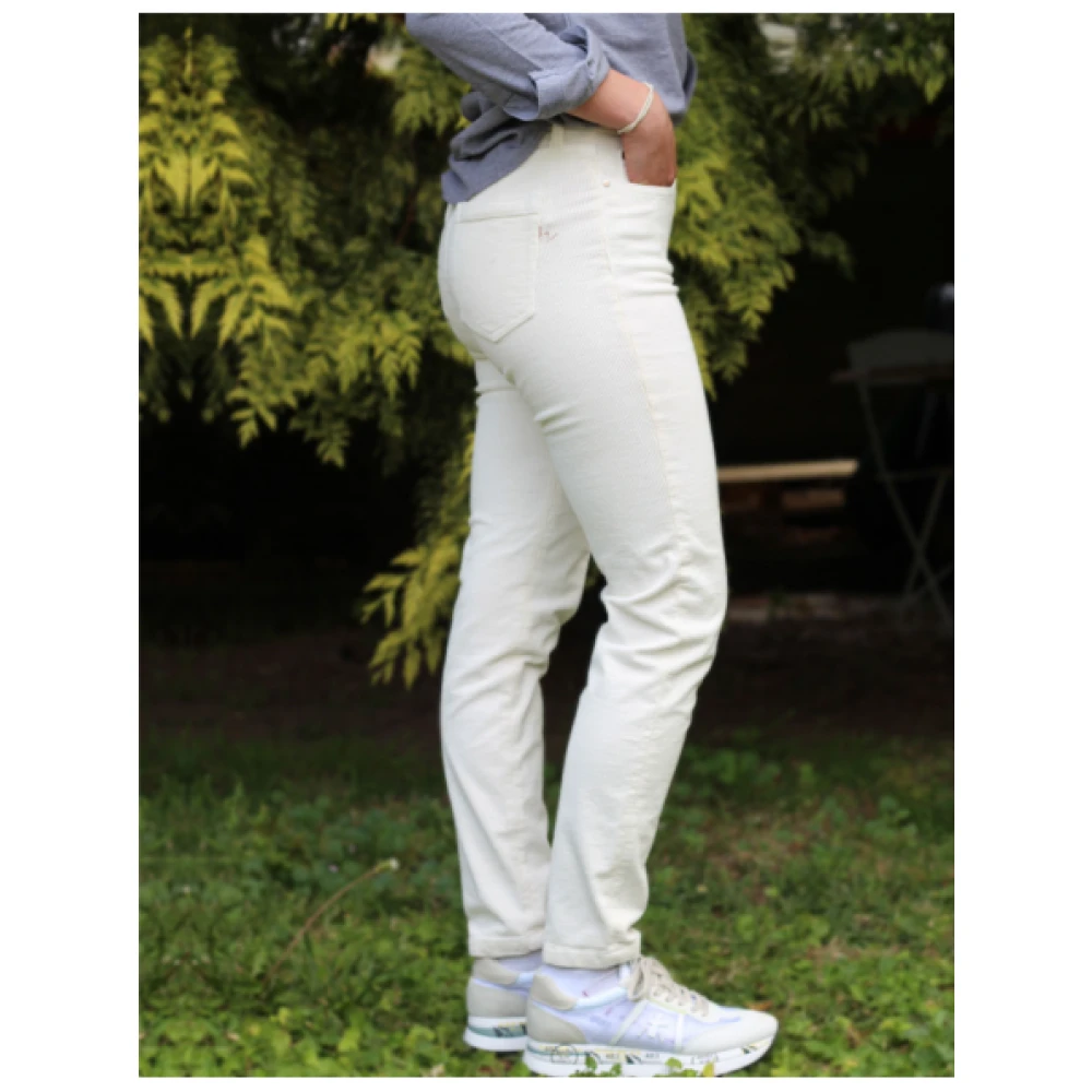 Islow Corduroy Slim 7 8 Broek Beige Dames