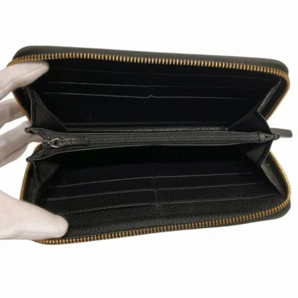 Gucci Vintage Pre-owned Leather wallets Black Dames