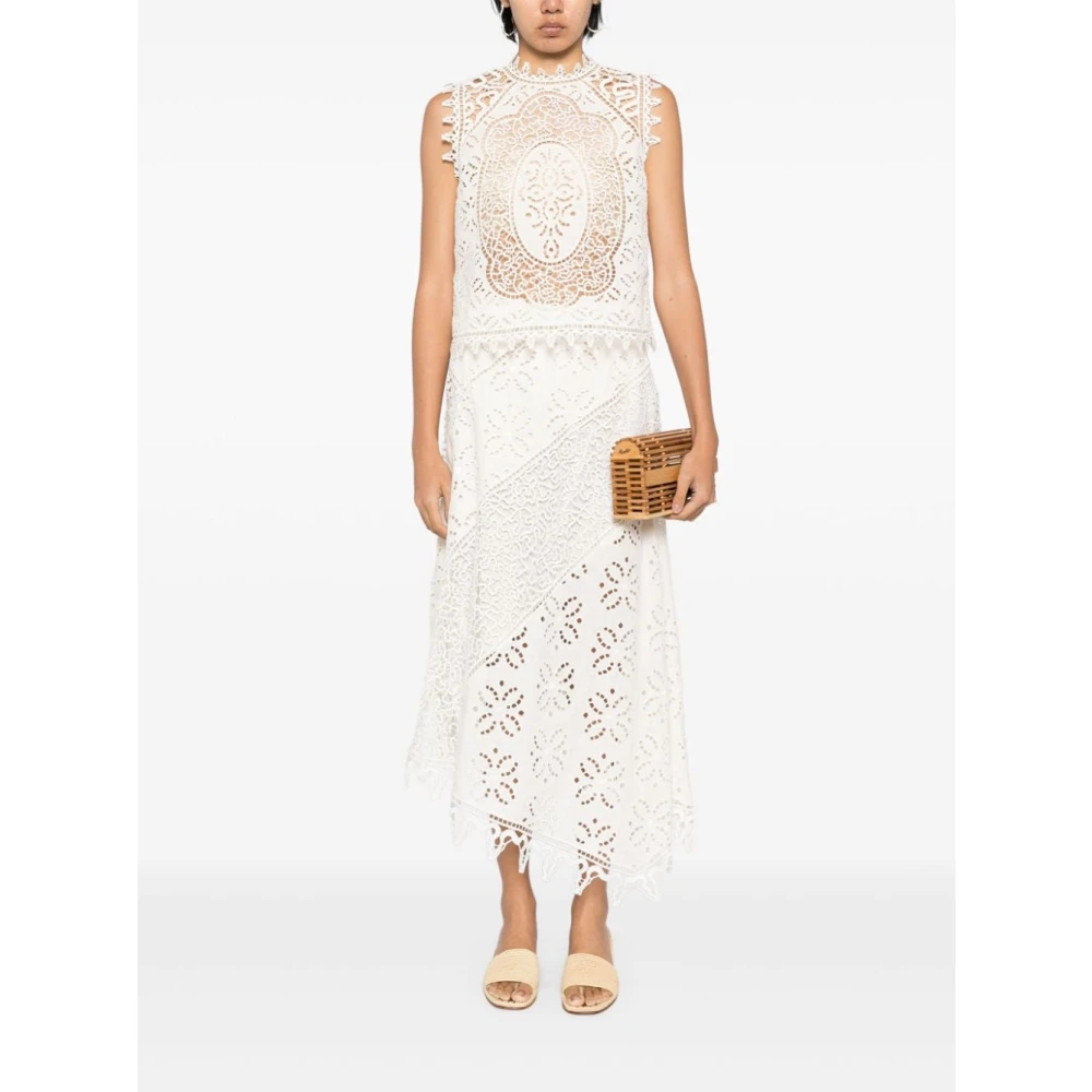 Ulla Johnson Witte Rokken voor Vrouwen Aw24 White Dames