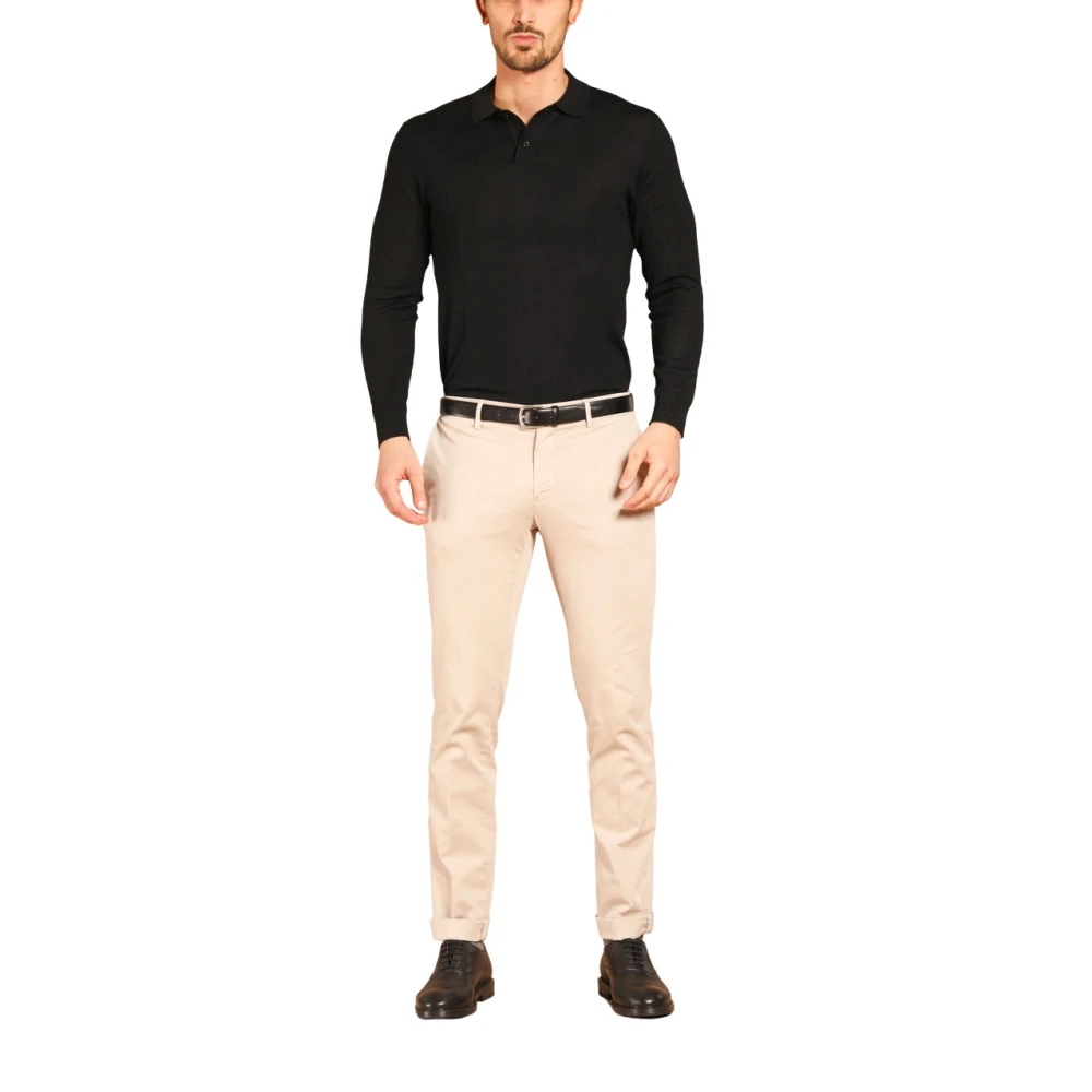 Mason's Gabardine Stretch Chino Broek Regular Fit Beige Heren