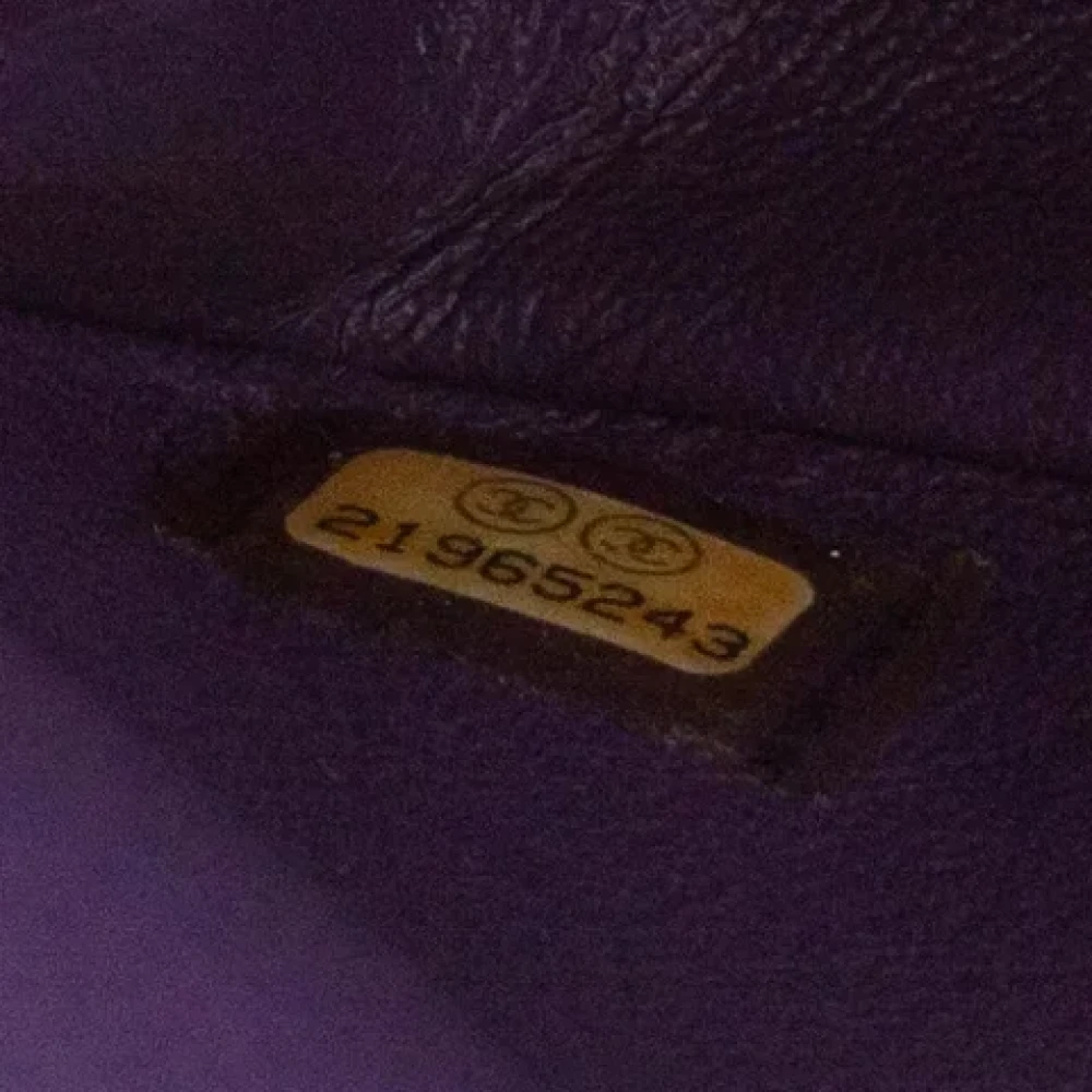 Chanel Vintage Pre-owned Leather chanel-bags Purple Dames