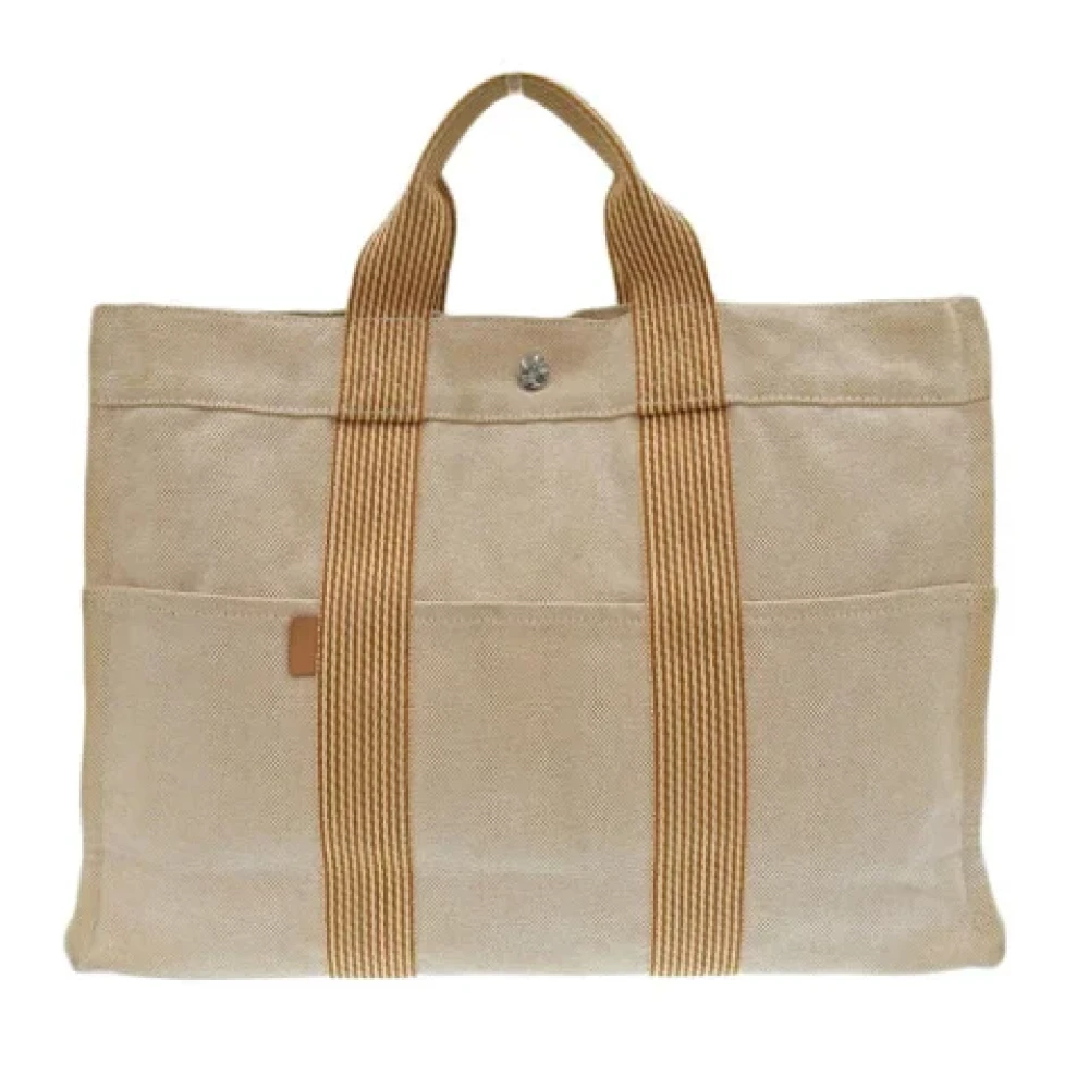 Hermès Vintage Pre-owned Canvas totes Beige Dames