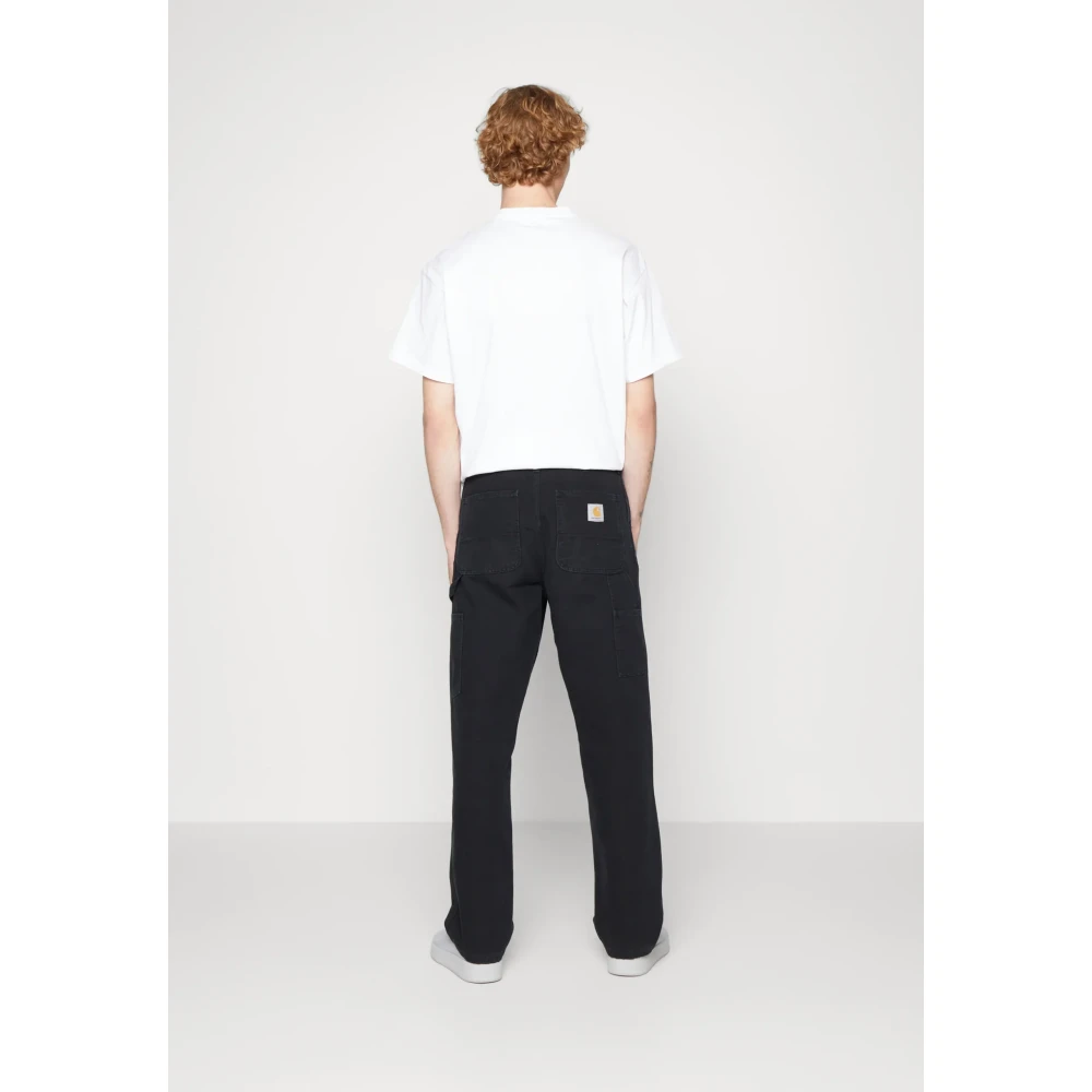 Carhartt WIP Zwarte Enkele Knie Werkbroek Black Heren