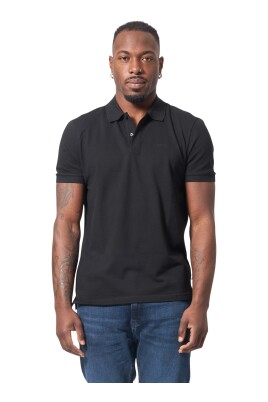 polo-noir-en-coton-avec-logo