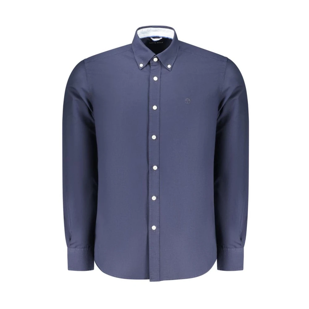 North Sails , Casual Shirts, Male, Blue, S, Cotton Shirt With Classic Design And Comfortable Fit
