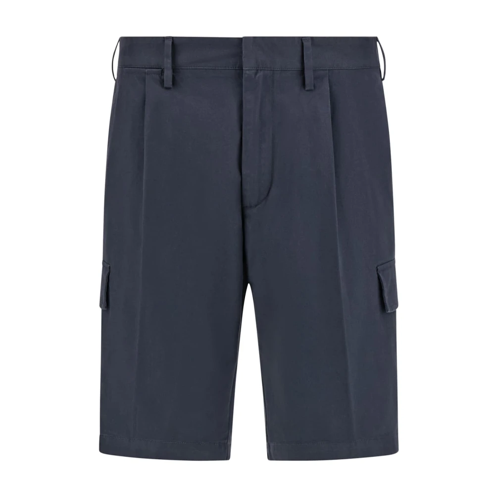 Boggi Milano Katoenen Bermuda Shorts Black Heren