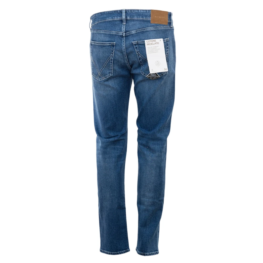 Roy Roger's Medium Wash Denim Jeans met Tassel Blue Heren