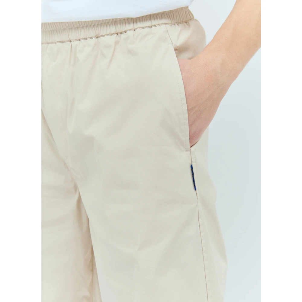 Burberry Katoenmix Elastische Taillebroek Beige Heren
