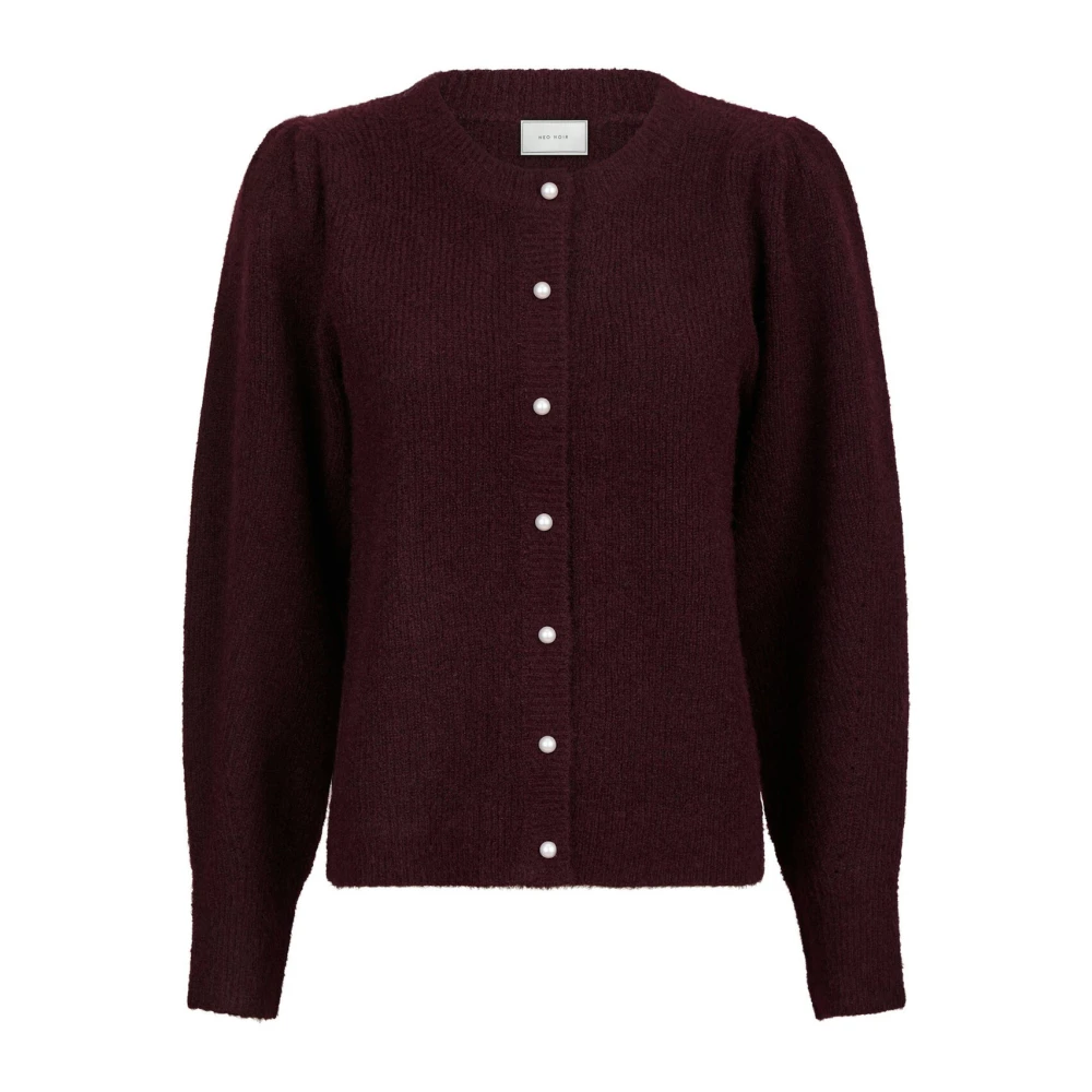 NEO NOIR Wijn Cardigan met knoopsluiting Red Dames