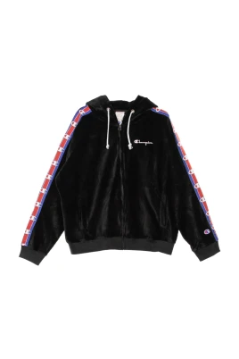 Svart Zip Up Hoodie Sweatshirt
