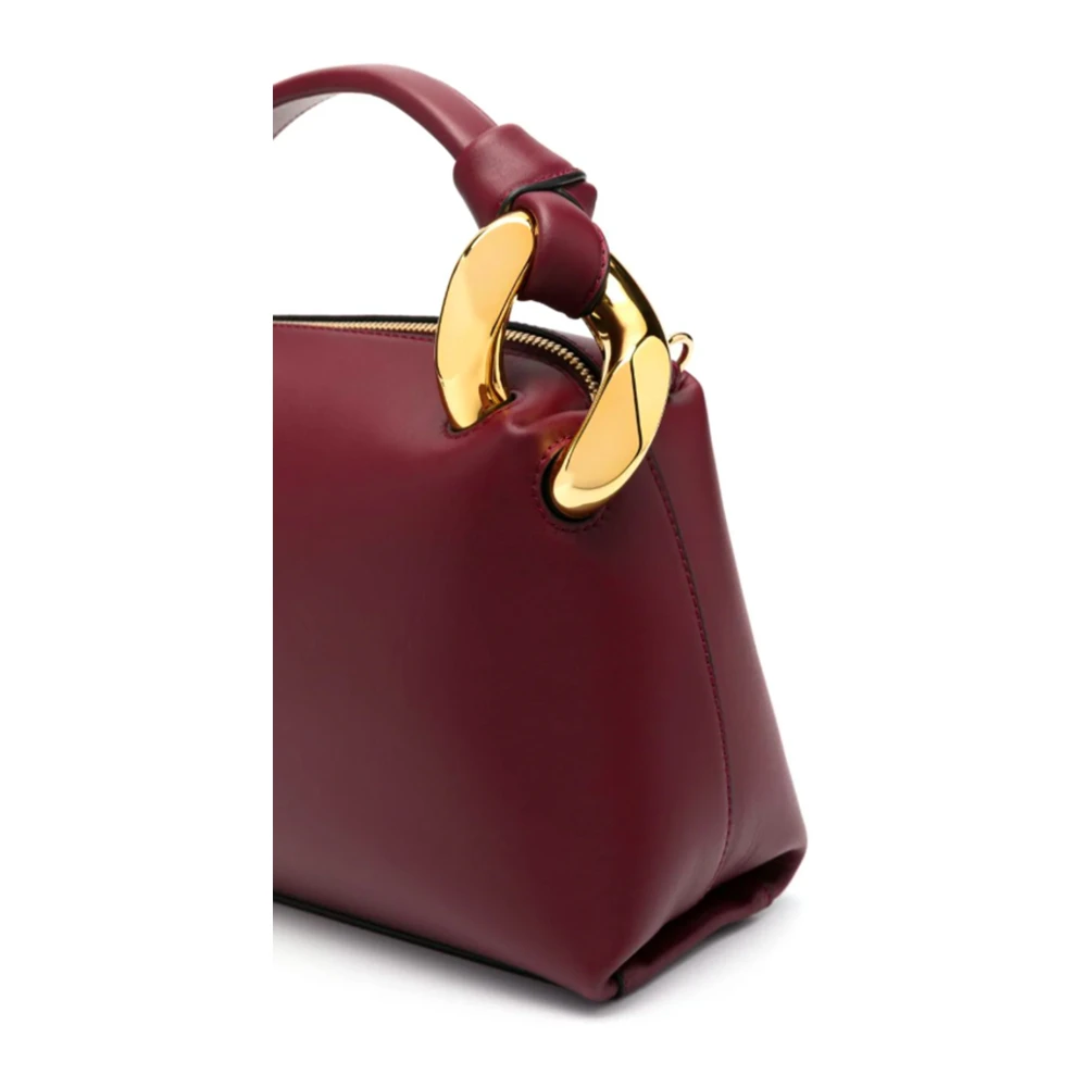 JW Anderson Leren Schoudertas met Kettingdetail Red Dames