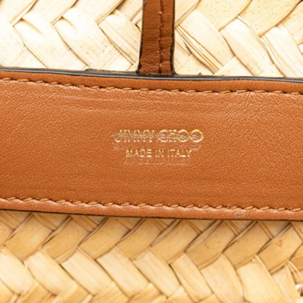 Jimmy Choo Pre-owned Raffia shoulder-bags Beige Dames