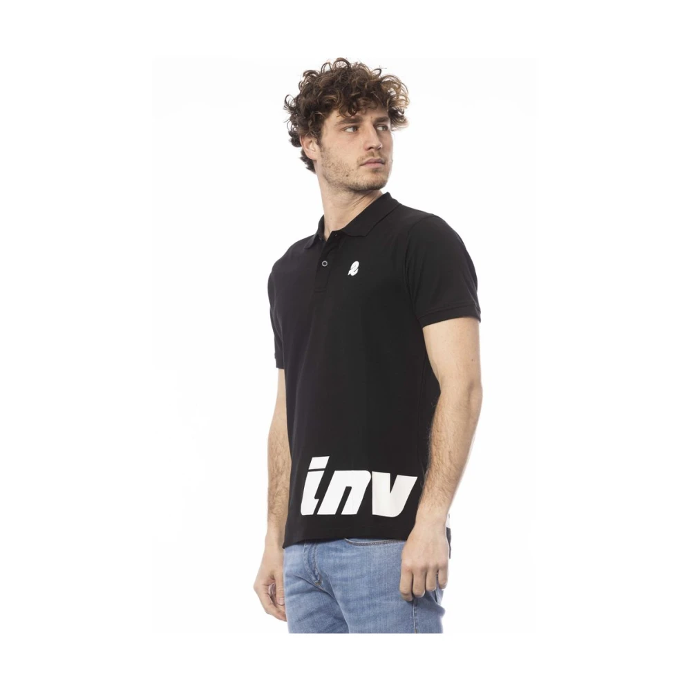 Invicta Zwart Katoenen Polo Shirt Korte Mouw Black Heren