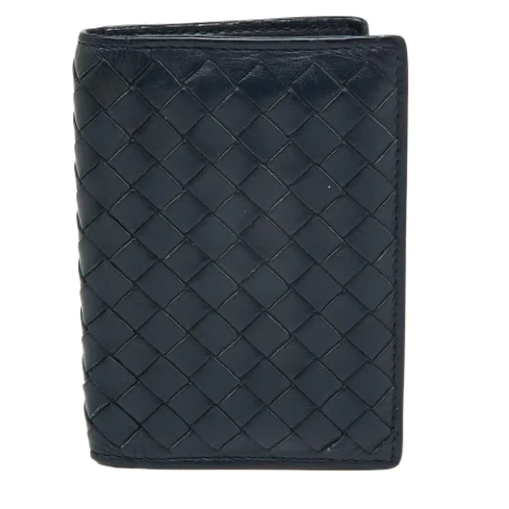Bottega Veneta Vintage Pre-owned Leather wallets Blue Heren