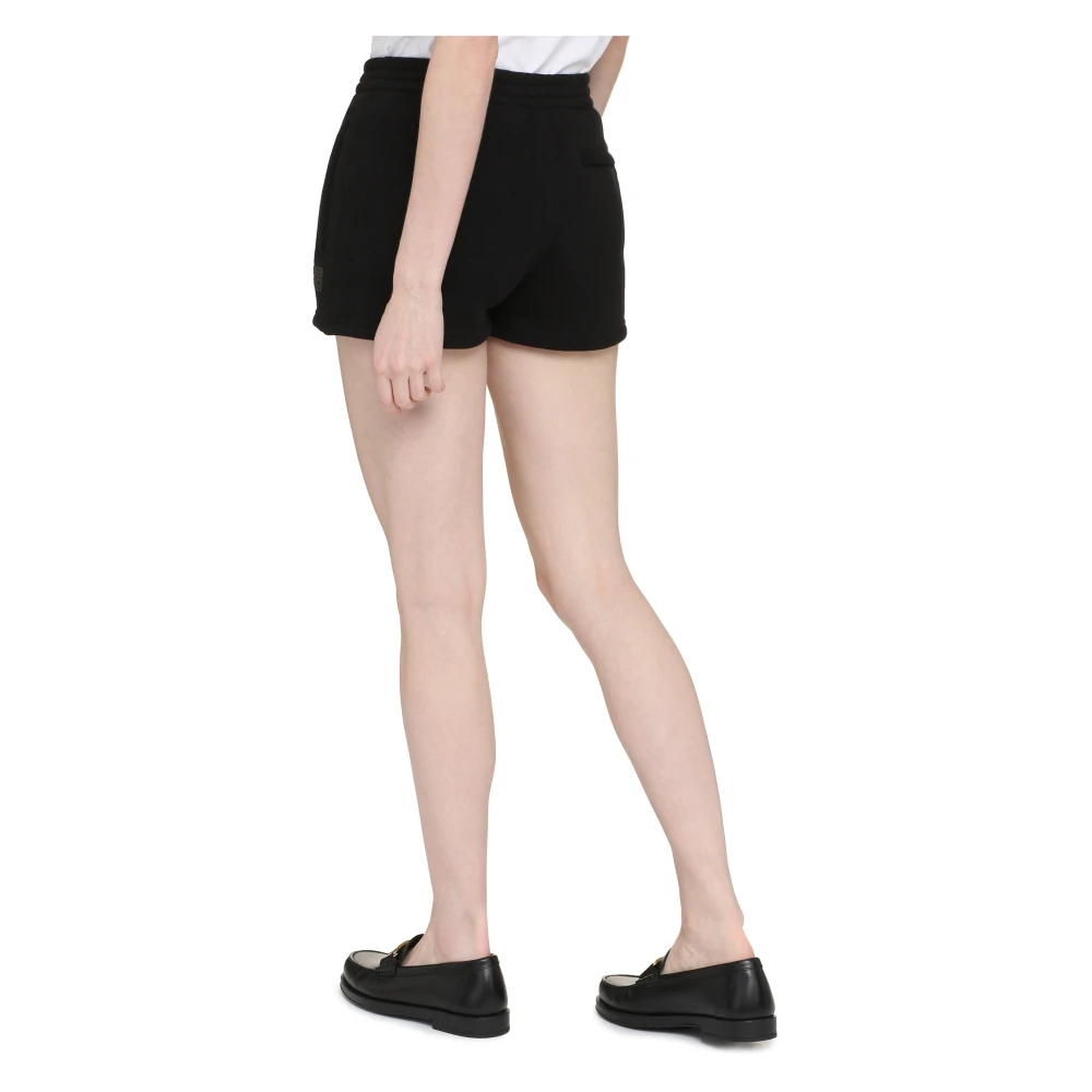 alexander wang Katoenen shorts met elastische tailleband Black Dames