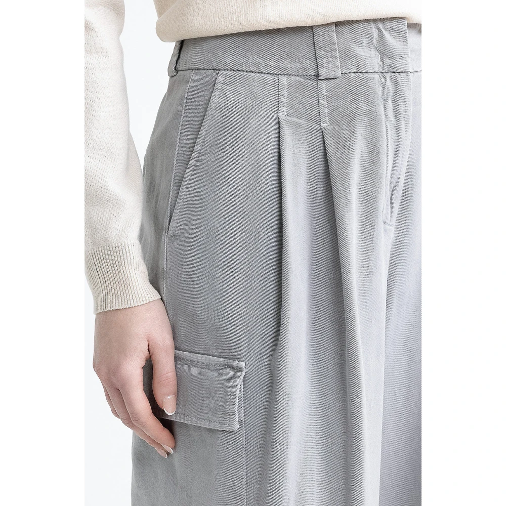 PESERICO Broek met plooien Gray Dames