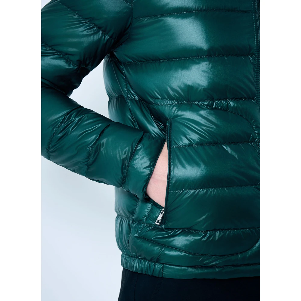 Moncler Acorus Short Down Jacket Green Heren