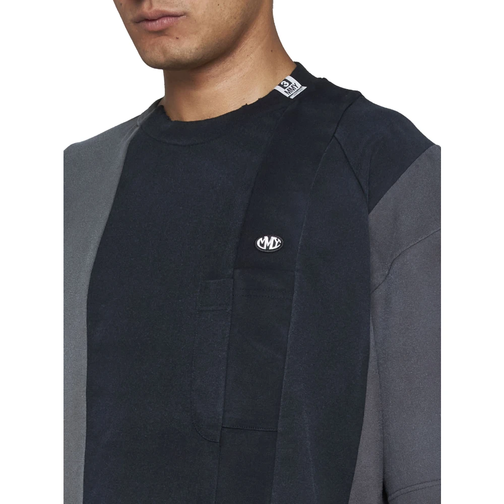 Mihara Yasuhiro Zwarte T-shirts en Polos Black Heren