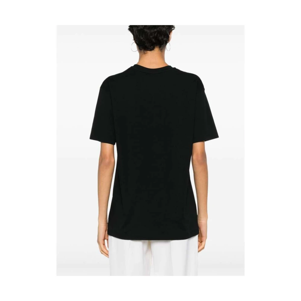 Mazzarelli Zwart Katoenmix Ronde Hals T-shirt Black Dames