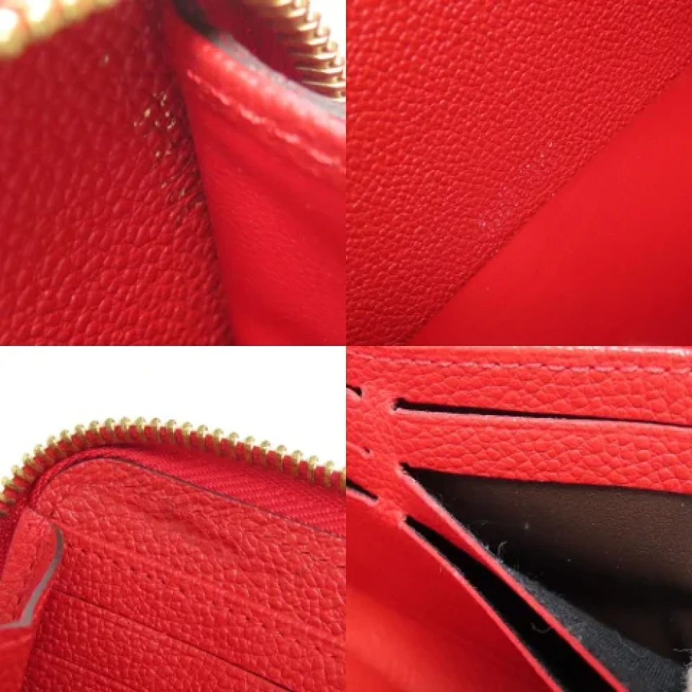 Louis Vuitton Vintage Pre-owned Leather wallets Red Dames
