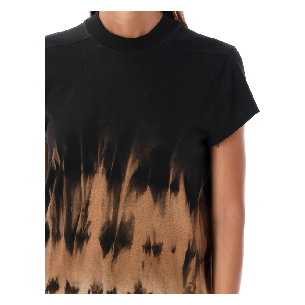 Rick Owens Black Tie-Dye T-Shirt Terra Black Dames