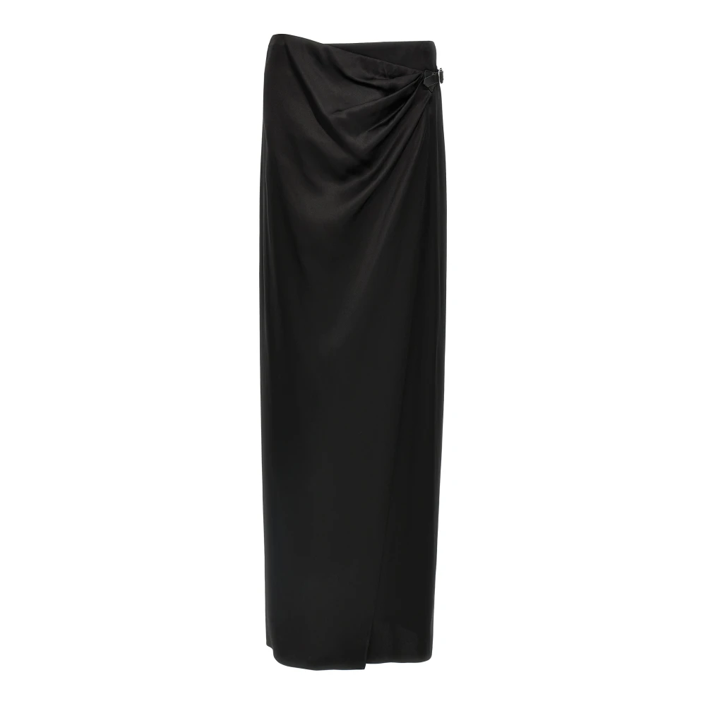 Tom Ford Women's Black Maxi Skirts, 2XS, Wrap Maxi Skirt