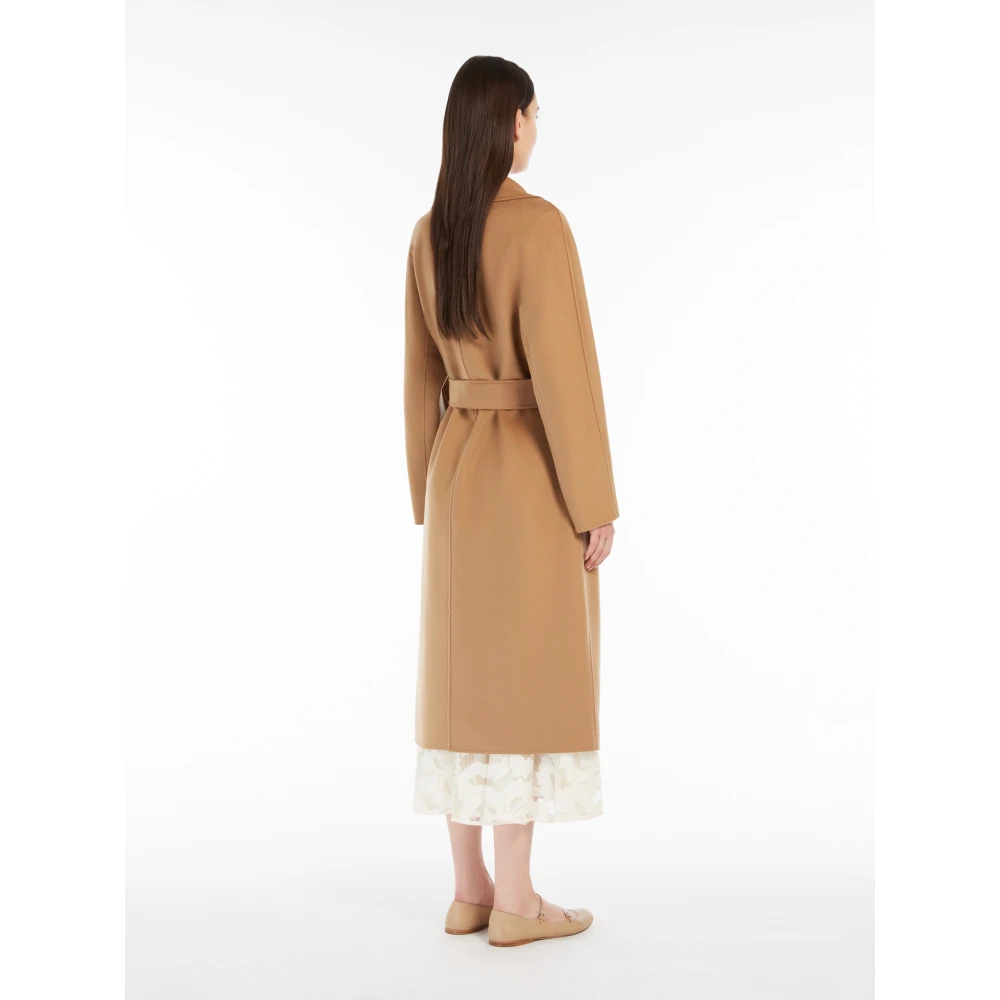 Max Mara Studio Bruine Omslagjas met Riem Brown Dames