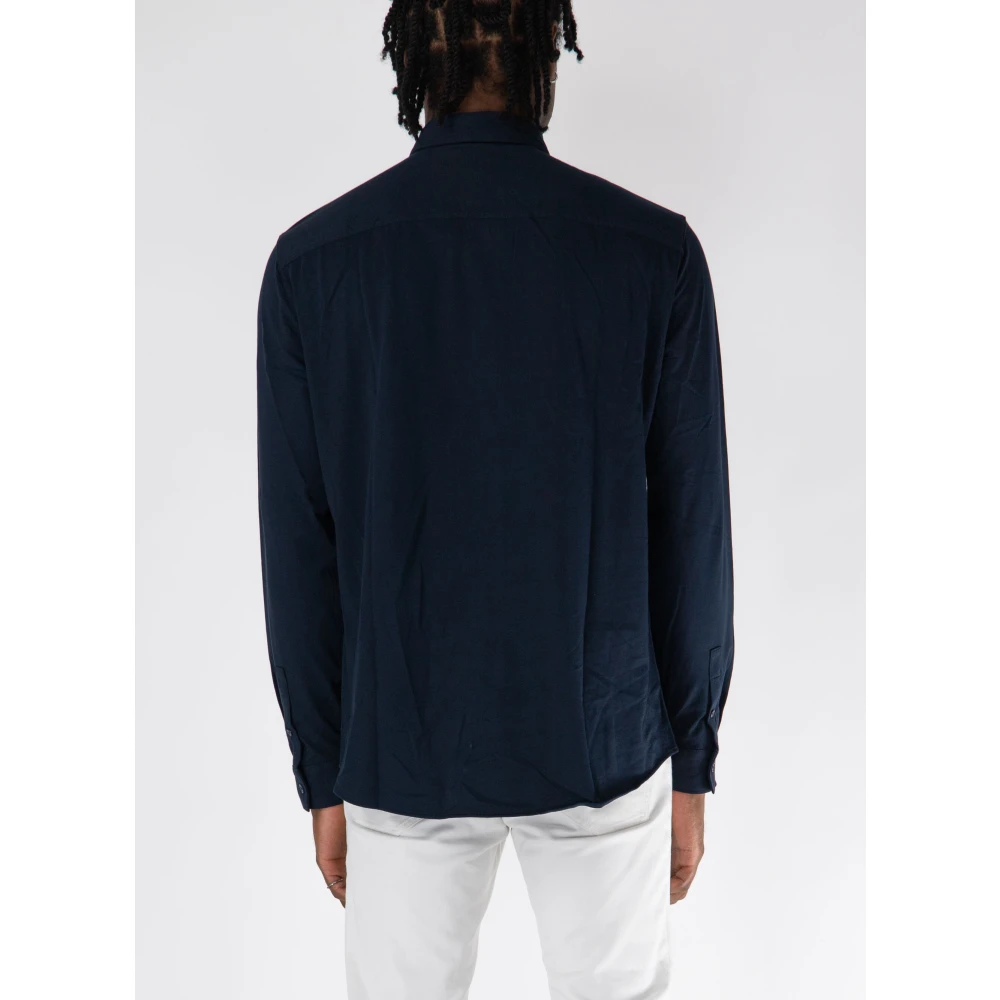 Armani Exchange Stretch Jersey Shirt Blue Heren