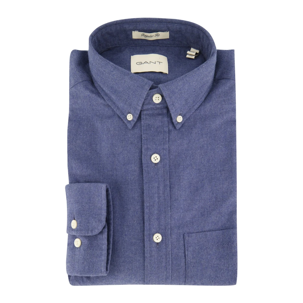 Gant Casual Blauw Overhemd Blue Heren