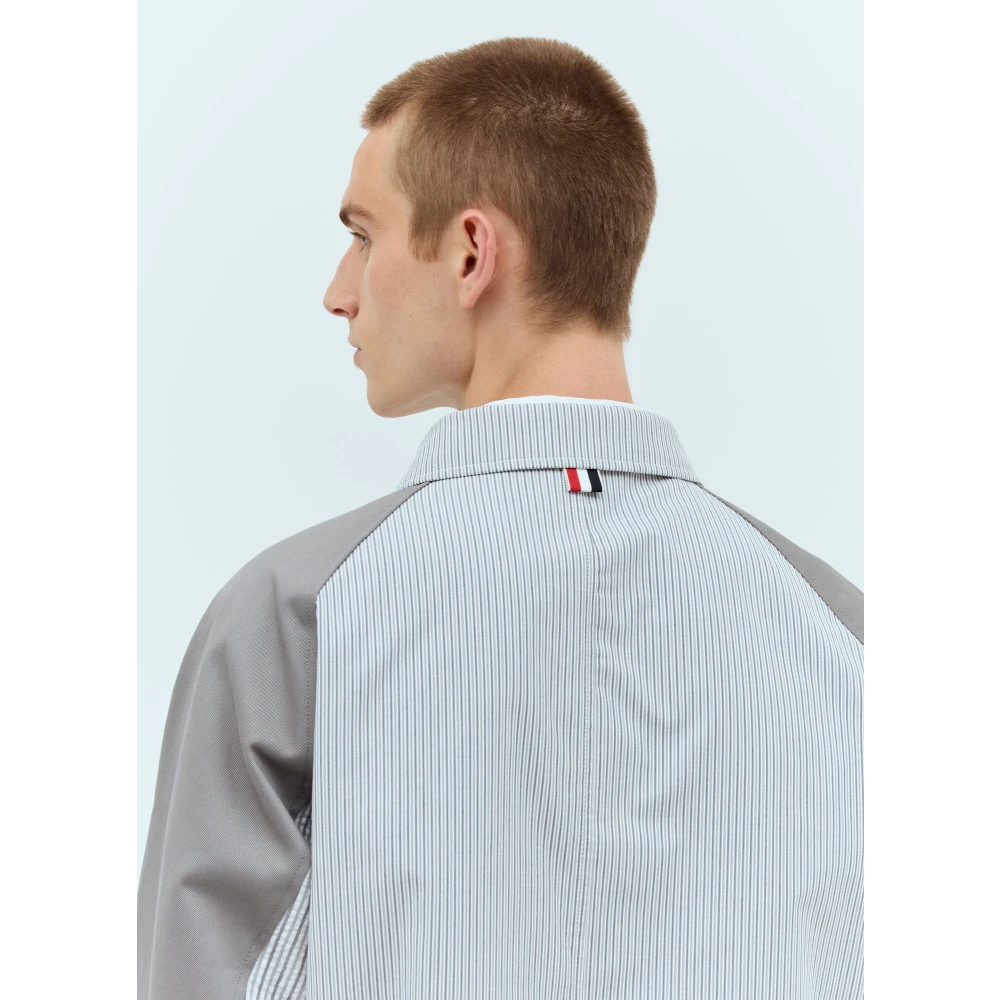 Thom Browne Seersucker Panel Field Jacket Gray Heren