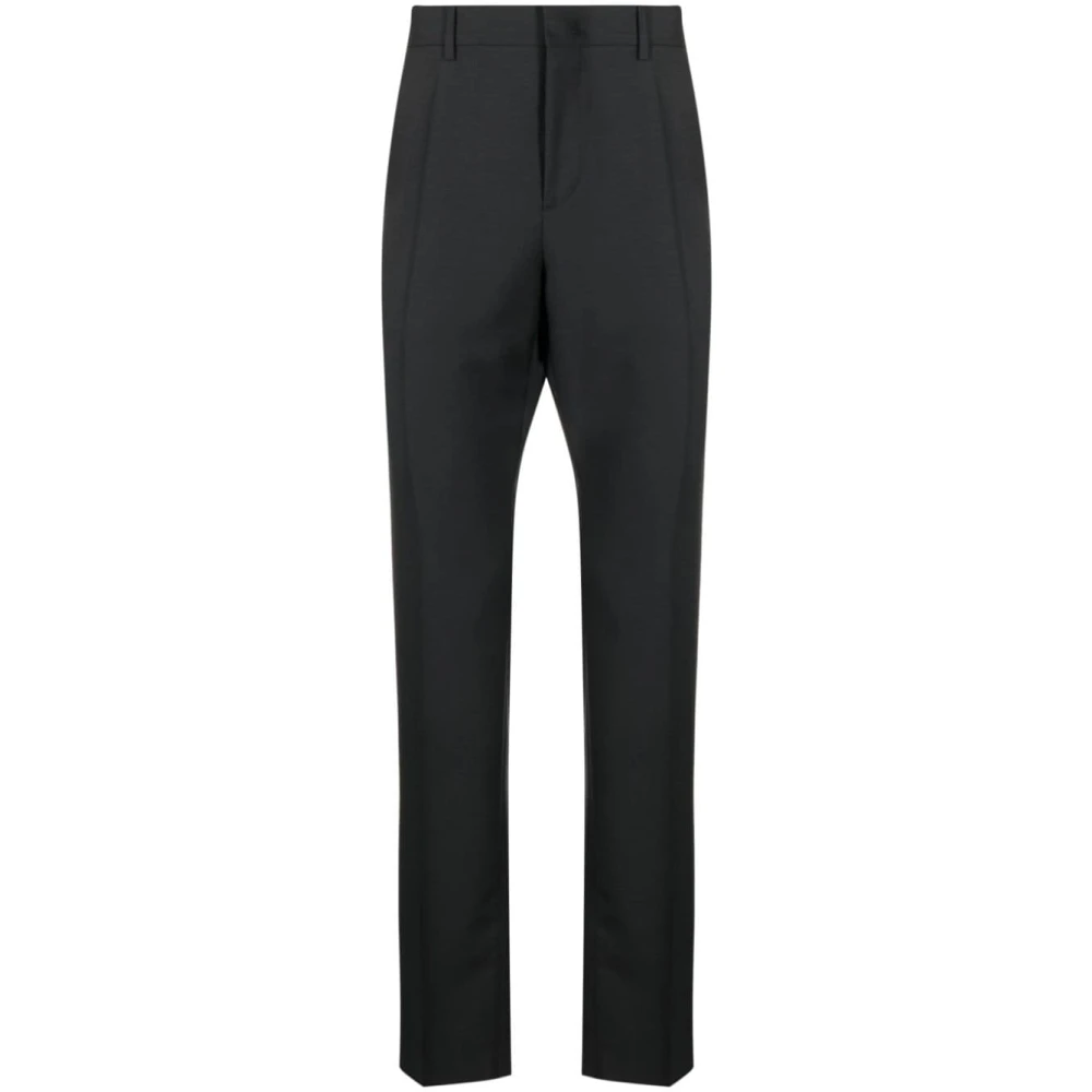 Valentino Garavani Blue Suit Trousers, Male, 2XL, Wool And Mohair Trousers With Pressed Crease