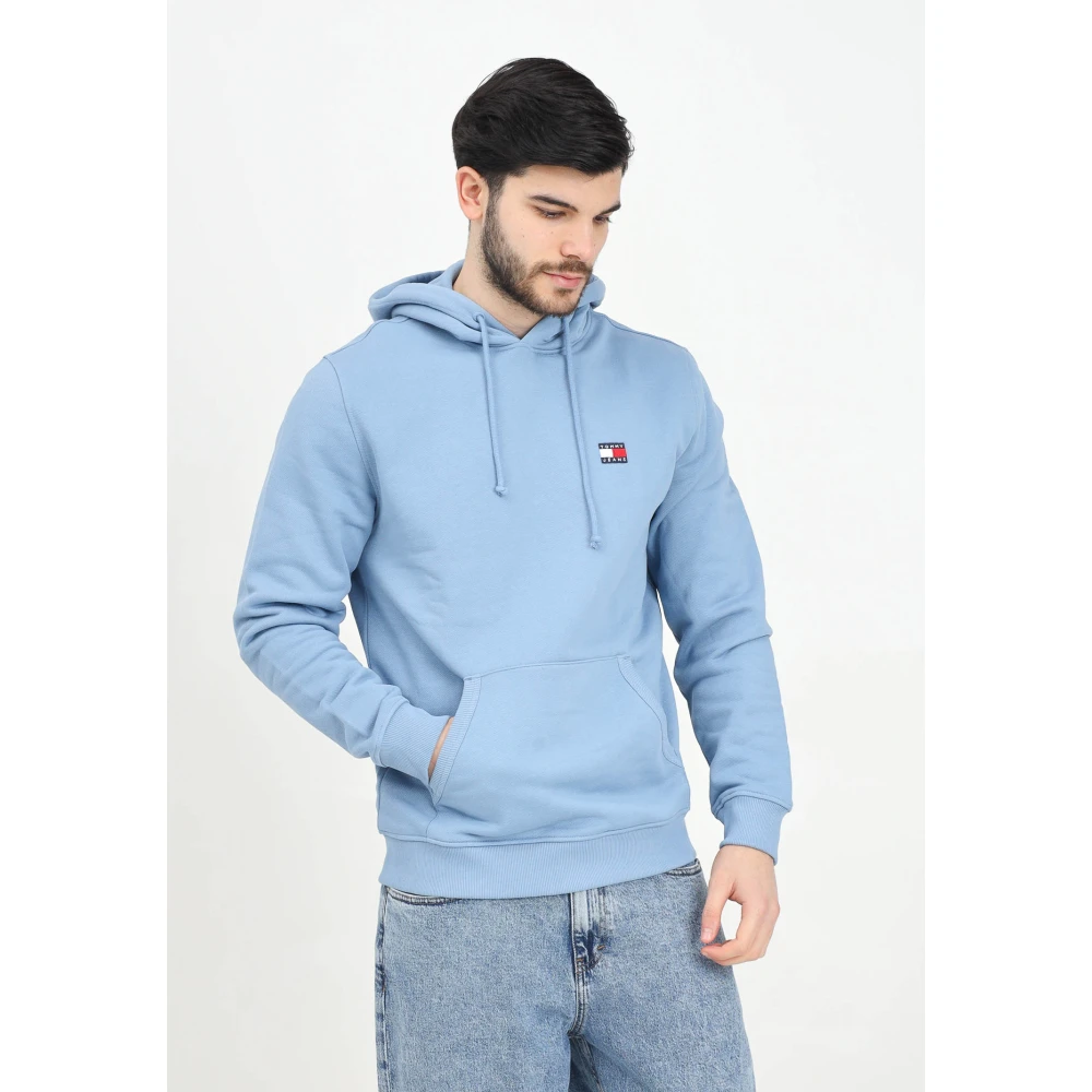 Tommy Jeans Blauwe hoodie met drop-schouders Blue Heren