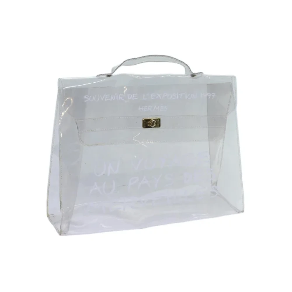 Hermès Vintage Pre-owned Fabric handbags White Dames