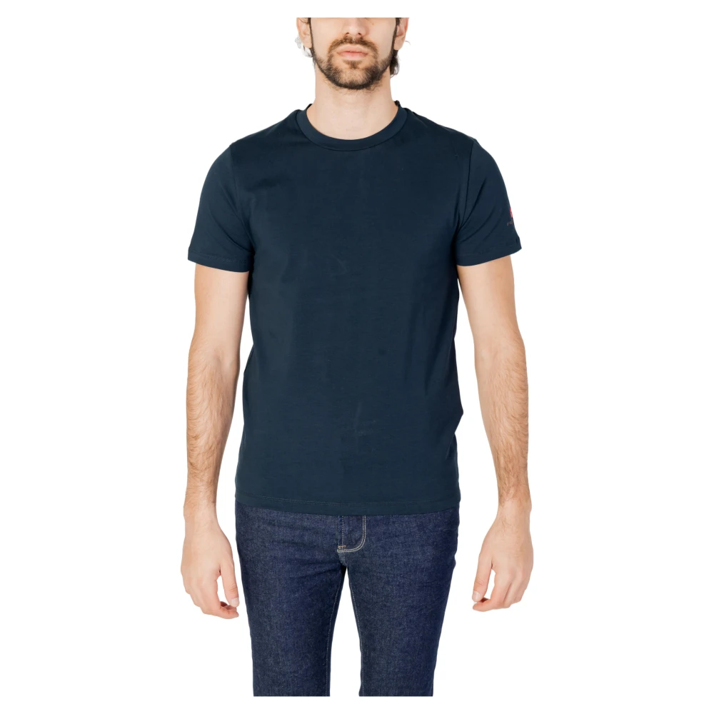 Peuterey Heren T-Shirt Lente Zomer Collectie Blue Heren