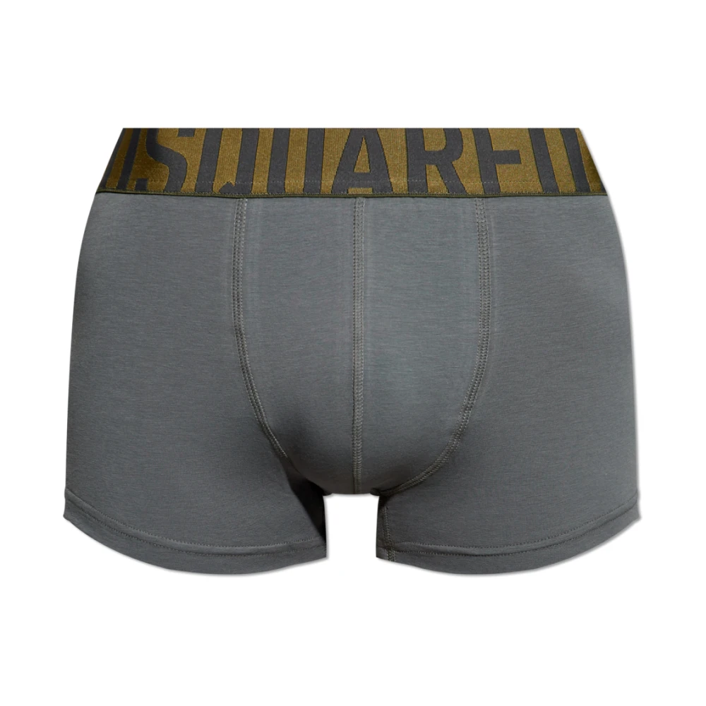 Dsquared2 Katoenen boxershorts met logo Gray Heren