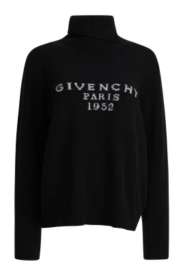 Svart Stickad Turtleneck Tröja AW25