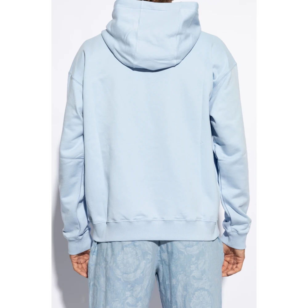 Versace Hoodie Blue Heren