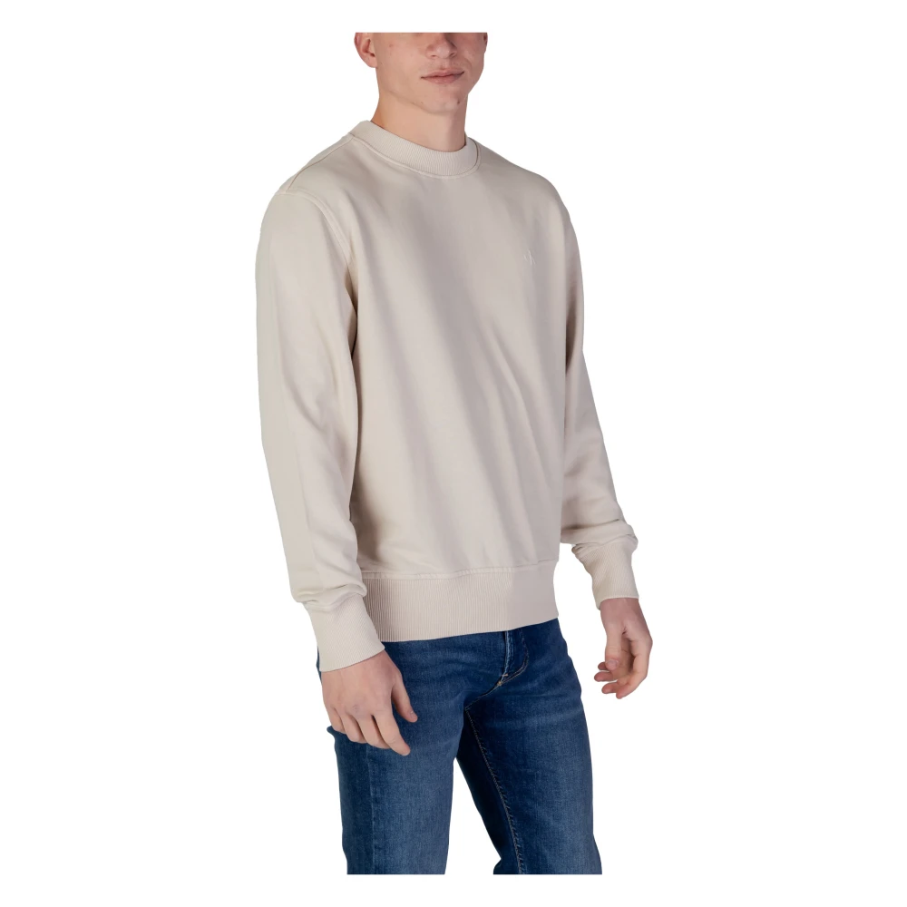 Calvin Klein Jeans Beige Sweatshirt Lange Mouwen Ronde Hals Beige Heren