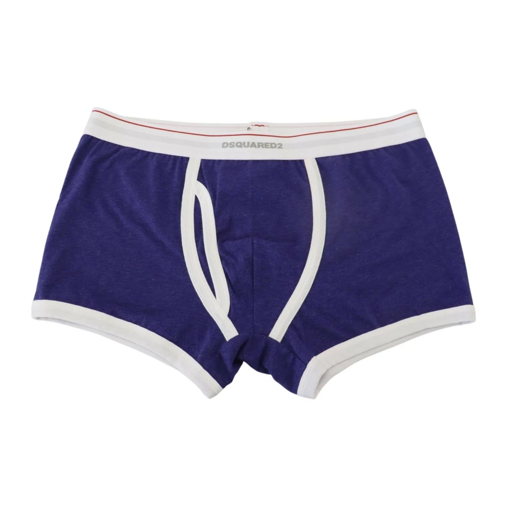Dolce & Gabbana Klassieke Boxershorts Ondergoed Blauw Wit Multicolor Dames