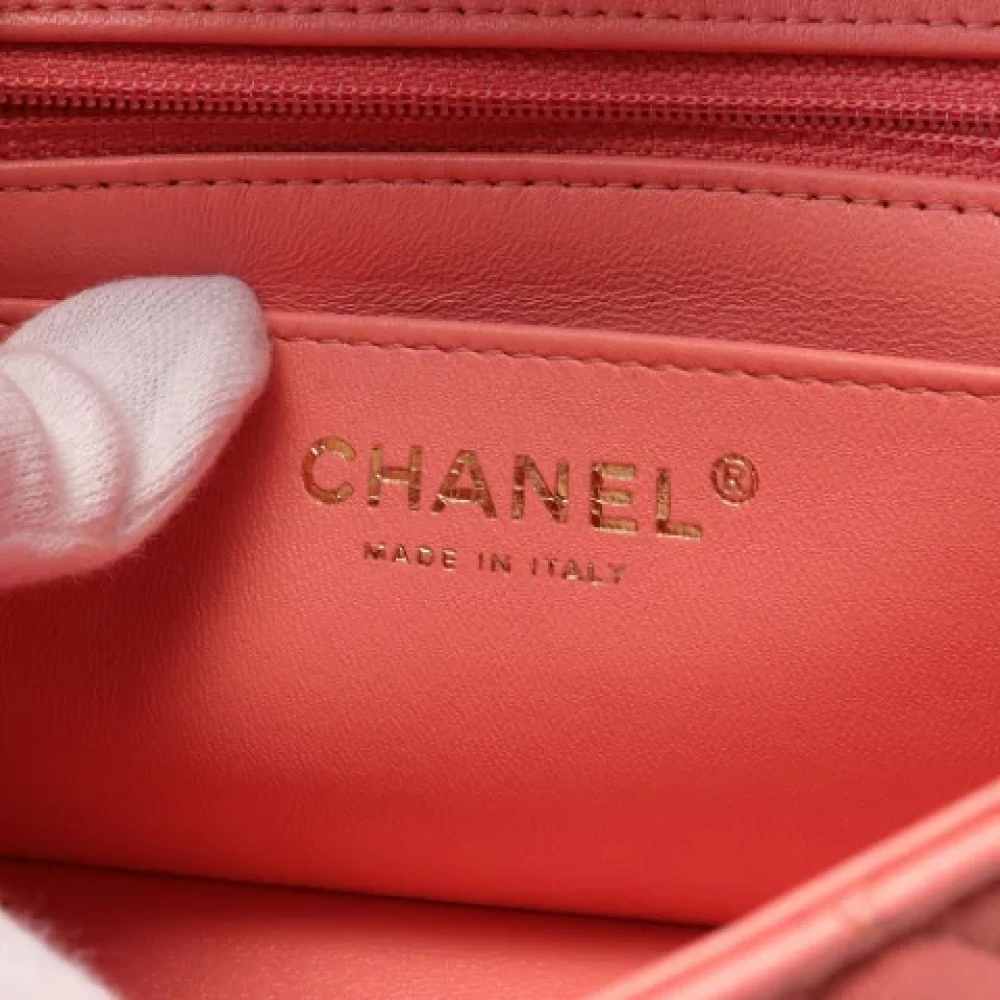 Chanel Vintage Pre-owned Leather chanel-bags Pink Dames
