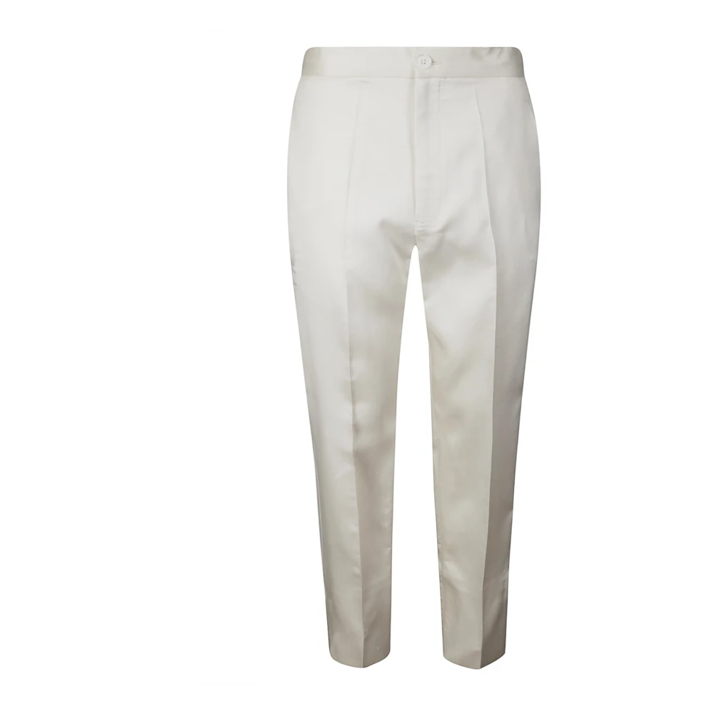 Setchu Origami Zijde Wollen Broek White Dames