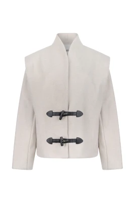 Ivory Wool Toggle Jacket