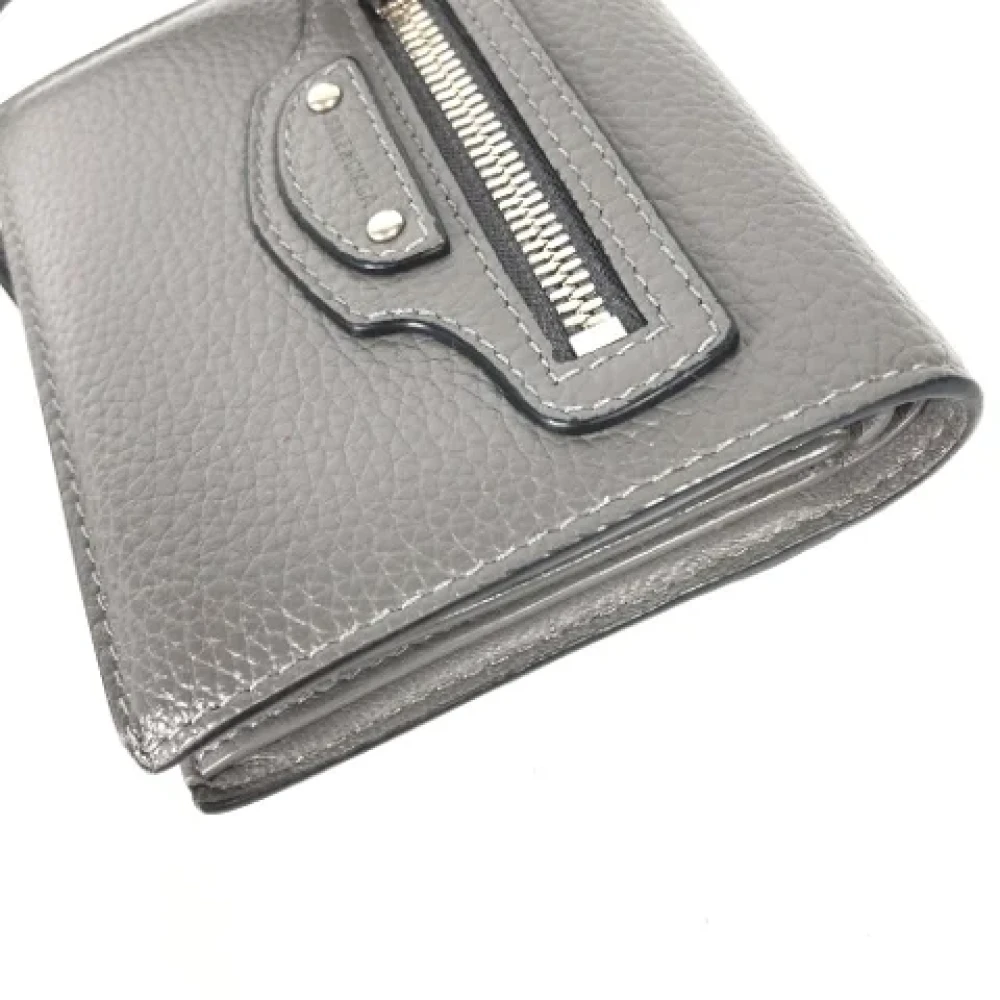 Balenciaga Vintage Pre-owned Leather wallets Gray Dames
