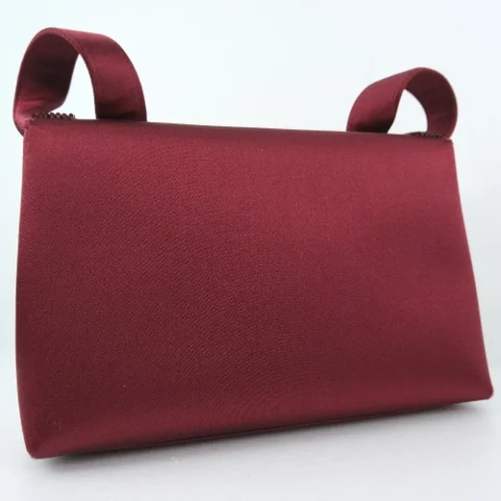 Chanel Vintage Pre-owned Canvas shoulder-bags Red Dames