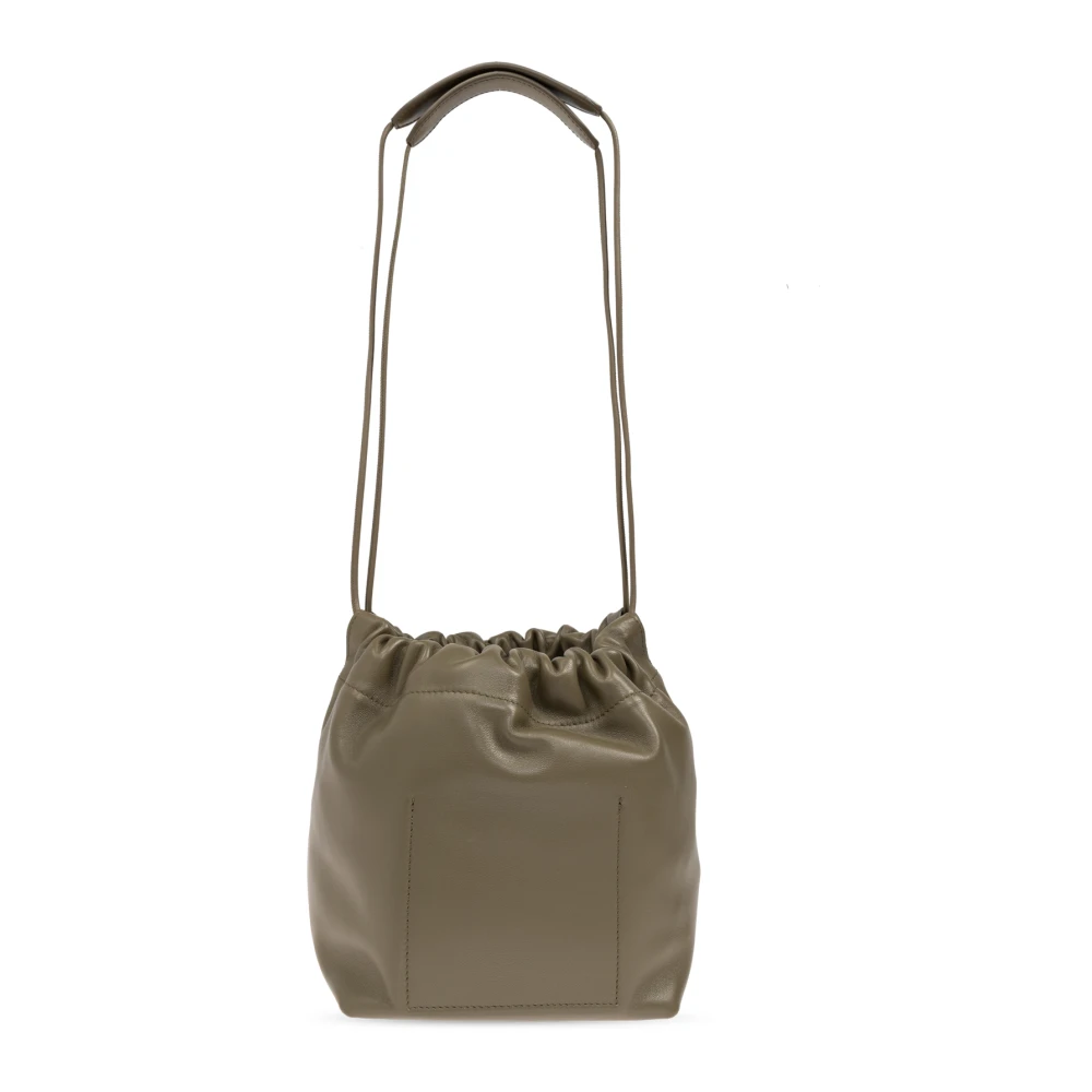 Jil Sander Leren schoudertas Dumpling Green Dames