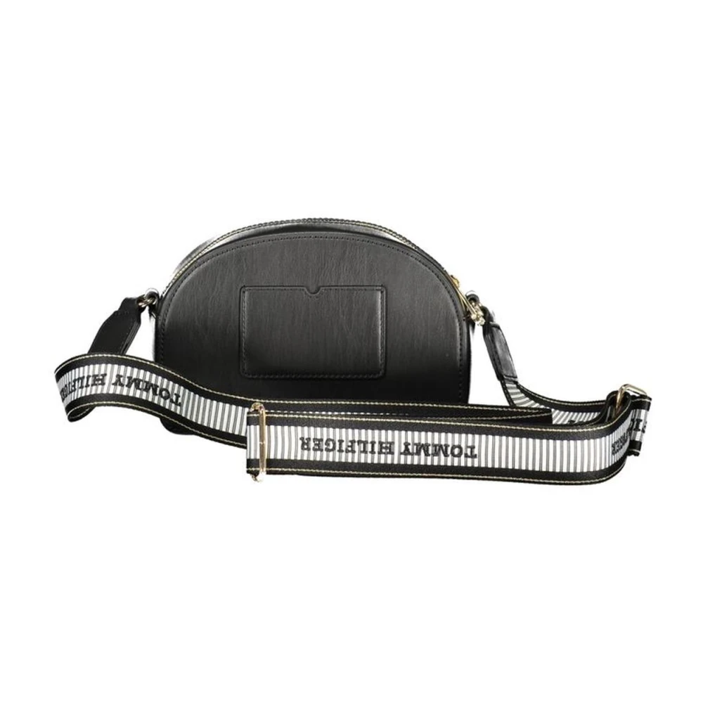 Tommy Hilfiger Zwarte Schoudertas met Meerdere Zakken Black Dames